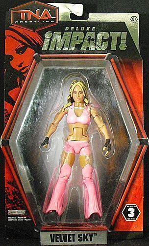 VELVET SKY   TNA DELUXE IMPACT 3 JAKKS TOY WRESTLING ACTION FIGURE 