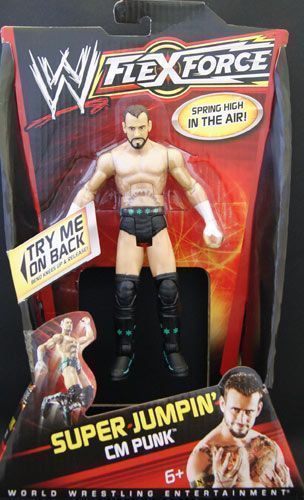 CM PUNK   WWE FLEX FORCE MATTEL TOY WRESTLING ACTION FIGURE  