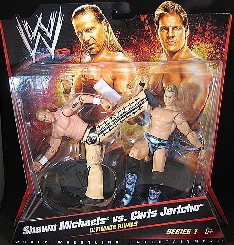 SHAWN MICHAELS & CHRIS JERICHO   WWE 2 PACKS 1 MATTEL TOY WRESTLING 