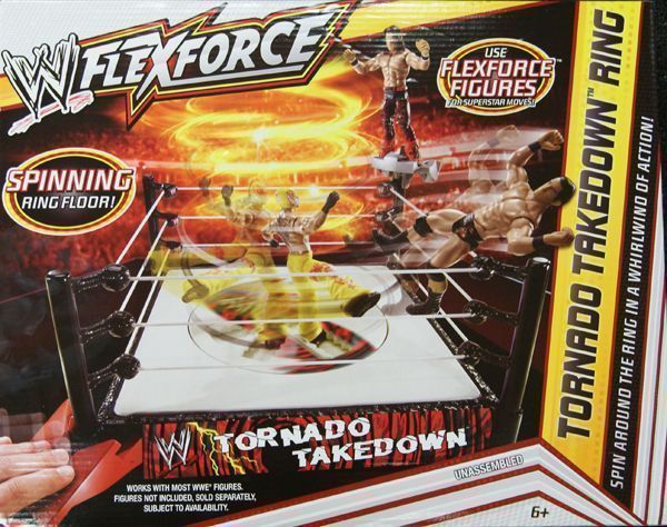 TORNADO TAKEDOWN   WWE FLEX FORCE TOY WRESTLING RING PLAYSET  